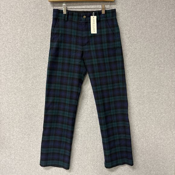 Janie & Jack Boys 12 Blackwatch Plaid Dress Pants Blue Green Coastal Holiday - Picture 1 of 11